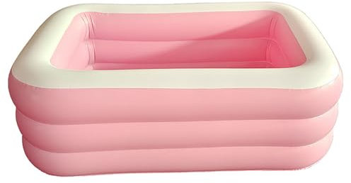 Blissbuilt Piscina Inflable Niños 146x102x50cm,Piscina Inflable Plegable 3 Capas,Piscina Hinchable Rectangular,Piscina Inflable Material de PVC Engrosado,Apto para Jardín,Niños,Interior y Exterior