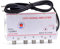 Yarryuter Amplificador Divisor de TV por Cable de 20 DB, Amplificador de Señal de Antena de TV Digital para Equipos de TV Domésticos de 45 MHz A 860 MHz, 1 Entrada y 4 Salidas, Enchufe UE.