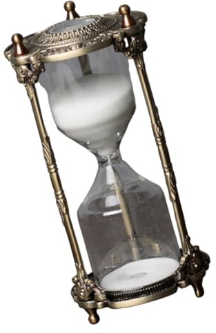 Elegante clessidra vintage sabbia timer 15/30 minuti stand orologio supporto in metallo per scrivania ufficio o soggiorno decorazione decorativo sabbia orologio