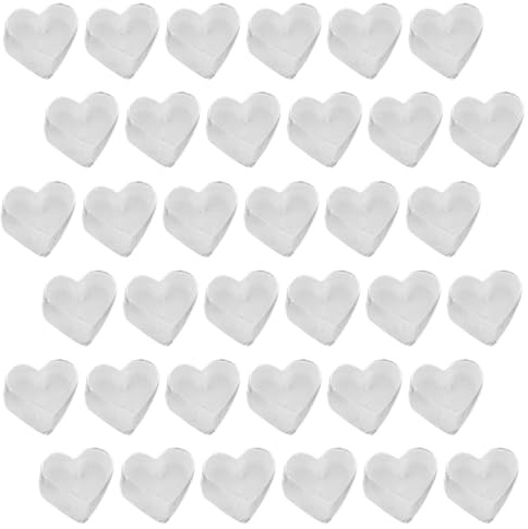 AKOOSY 100 piezas Tuercas de Pendientes de Silicona Transparente Corazón Antideslizantes Reemplazo para Pendientes DIY Accesorios para Joyería Niñas
