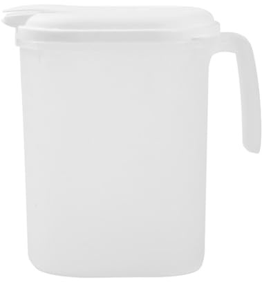 Opatiny Caraffa in plastica trasparente da 08 litri con coperchio, per acqua, succo, latte, bevande, frigorifero, per porte, casa, bar e tè al latte