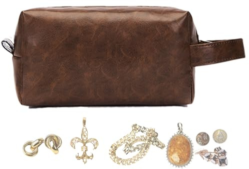 Neceser De Viaje - Organizador Grande De Piel Sintética con Asa, Repelente Al Agua, Ligero Robusto, Colgante O Portátil, Cosméticos, Artículos De Tocador Artículos De Higiene | Organ
