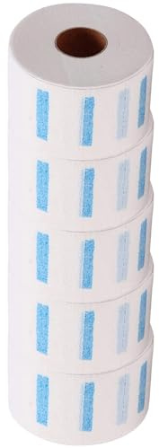 COSMEVIVI 5 Rouleaux Bandes de Cou Papier Souple et Extensible en Papier Blanc Jetables pour Barbier Tour de Cou Pratique pour Salon de Coiffure Professionnel
