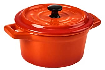 BUTLERS Mini-Auflaufform rund aus Keramik | kleine Auflaufform mit Deckel | backofenfest | auch als Soufflé Förmchen und Tapas-Schalenset geeignet