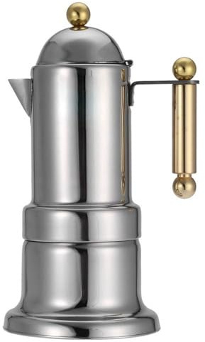 Cafetière Italienne, Acier Inoxydable 4 Tasses Sur La Cuisinière Cafetière Durable Espresso Pot Argent Moka Pot Avec Soupape De Sécurité, Cafetière Moka Plaque à Induction Moka Pot
