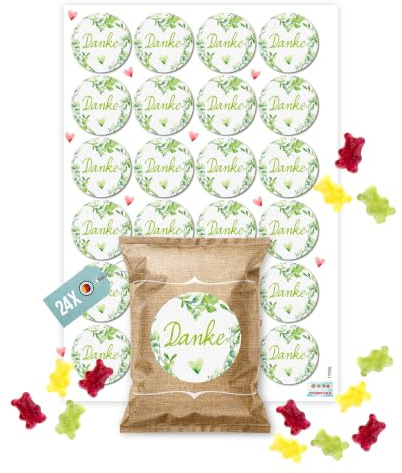 Logbuch-Verlag 24 kleine Danke Geschenke für Kunden Kollegen zum Abschied Dankesgeschenk Eukalyptus Hochzeit Gäste
