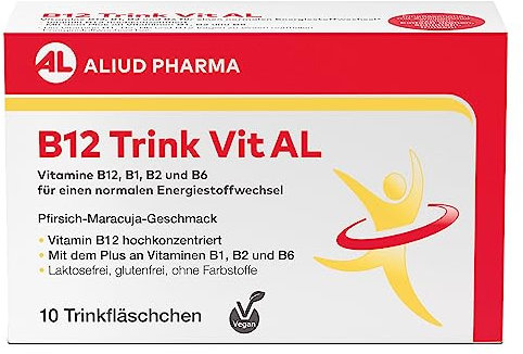 B12 Trink Vit AL Trinkampullen, 10x8 ml: Vitamin B12 trägt zu einem normalen Energiestoffwechsel, zur normalen Funktion des Nervensystems & zur Verringerung von Müdigkeit bei, Nahrungsergänzungsmittel