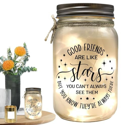 Samuliy Mason Jar Fairy Lights - Fairy Lights for Jars | Express Your Friendship Outdoor Lanterns Battery Operated for Table Decor