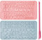 ZBHDEYG Lot de moules en silicone en forme de lettres et de chiffres, rose et bleu, 20,8 x 11,5 x 0,3 cm, spatule en silicone rose, 15,5 x 0,8 cm