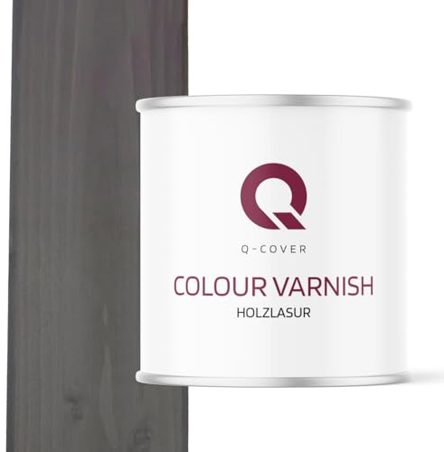 Q-COVER Holzlasur Anthrazit 7016 2,5 L Satin – Silikonharz, Holzlasur, Innen & Außen, Filmbildend, Alle Holzarten, Zaun, Terrasse