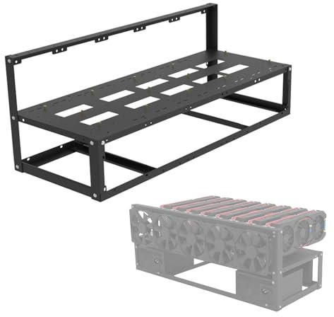 Miner Rig Case | Steel Open Air Miner Mining Frame Rig Case - Steel Open Air Miner Mining Case Rack Motherboard Bracket Improve GPU Air Cryptocurrency