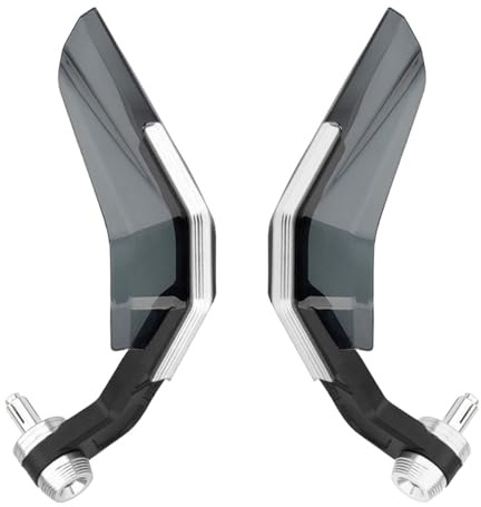 MOCNT Protège-mains de Guidon de Moto 7/8 Pouces Protecteurs de mains Coupe-vent pour Guidon de moto 22mm Protecteur de Guidon Déflecteur de Vent Bouclier Main Guidon Argent