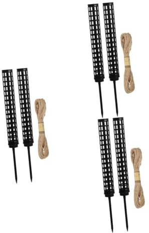 Supvox 3 Sätze Moosstange Gitter Pflanzenbinder Für Kletterpflanzen Pflanzenklammern Pflanzenstange Pflanzenstützstab Topfreben Unterstützen Pflanzenstock Hanfseil Black 2 Stück * 3