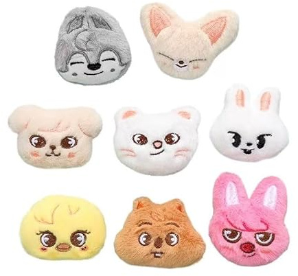 Spilla a forma di S-kzoo, 8 pezzi, in peluche, serie S-kzoo, accessori decorativi + G21