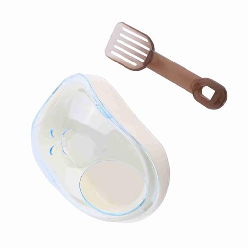 UPALDHOU Hamsterbad, 3 Färger, Råtta, Mus, Bad, Bastu, Box, Plastskyffel, för Smådjur (Blå)