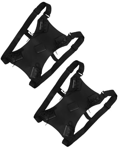 BESPORTBLE Bolsa para Espada Cosplay de Cuero Correa Ajustable para Hombro y Espalda Funda Doble para Espadas Mochila Multifunción para Esgrima y Eventos Medievales 2 Piezas
