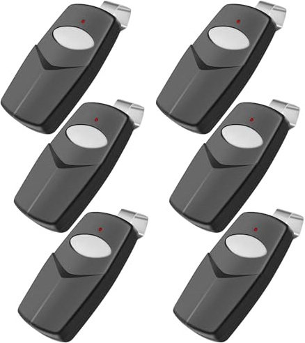 6 for 10 Pin Multicode Gate Door Opener Remote Control,10 Dip Switch,Compatible with 10 Digit Multi-Code Garage Door Opener Control Transmitter,308911 3070 3060 1089,300MHZ