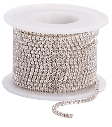 ULTNICE Strass Kette Zum Basteln 10M Weißer Diamant Claw Chain Für Schmuck Nähen Hochzeit Dekoration 0.08 Zoll Breite