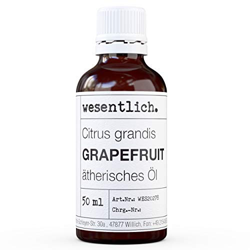 wesentlich. Grapefruitöl - ätherisches Öl - 100% naturrein (Glasflasche) - u.a. für Duftlampe und Diffuser (50ml)
