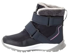 Jack Wolfskin Unisex barn Polar Wolf Texapore Mid Vc K snöstövlar, Mörkblå ros, 34 EU