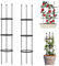 2 Stück Rankhilfe Garten, 2-in-1 Rankgitter für Kletterpflanzen, 120CM Tomatenkäfige, Pflanzen Stützen für Ranken, Rankgitter Garten, Pflanzenstecker für Kletterpflanzen, Drinnen und Draußen