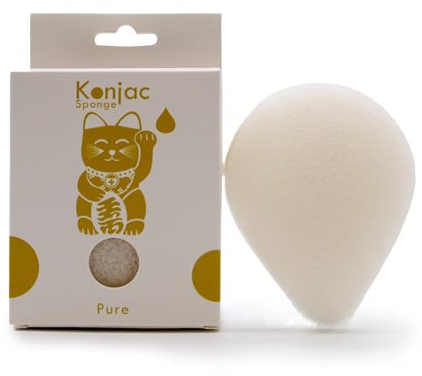 Esponja Konjac de lágrima, natural, piel sensible
