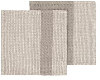blomus Spültücher 2er Set -GANO- Spültuch aus 100% Baumwolle 25x25cm (Moonbeam/Mourning Dove)