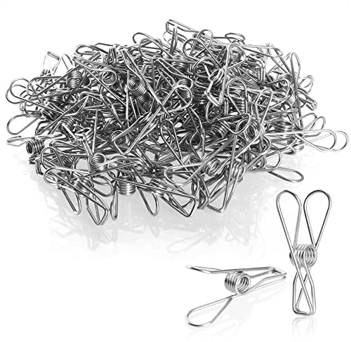 COM-FOUR® 100x metallklädnypor, hållbara handduksklämmor i rostfritt stål | strandhandduksklämmor