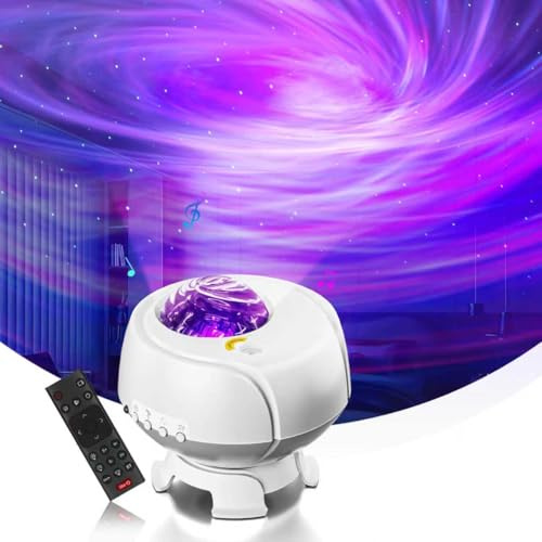 FLITI Der größte Abdeckungsbereich Sternenhimmel Projektor, Led Galaxy Projector, mit Wechselnden Nebel- und Galaxienformen Nachtlicht Sternenhimmel(Weiss)
