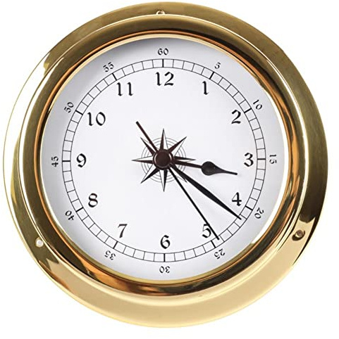 RUNLAIKEJI Barometro termometro igrometro orologio, manometro barometrico per la casa, strumenti analogici per stazione meteorologica barometro