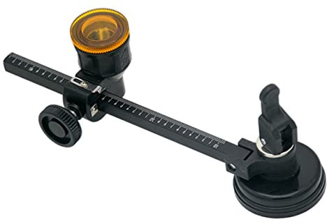 DOITOOL Glasöffner Aus Metalllegierung Scharfer Cutter Robuster Saugnapf Kompakte Geeignet Für Dickes Glas Fliesen Spiegel Und Mehr Schwarz