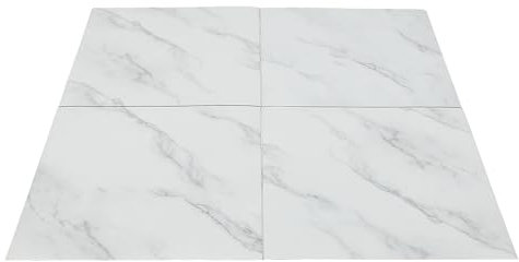Selbstklebende Fliesen PVC Bodenbelag Marmoreffekt 30 * 30cm Selbstklebend Boden 32 Stück Wasserdicht Fußboden für Bad Küche Wohnzimmer Schlafzimmer