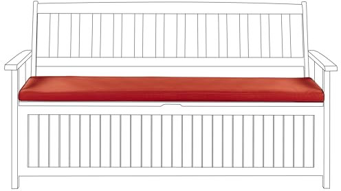 Beliani Auflage für Gartenbank Sovana 148 cm rot mit Befestigung Reißverschluss Modern