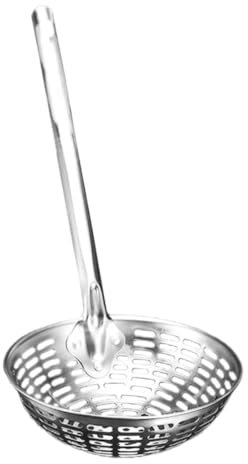 Cabilock Espumadera Colador Acero Inoxidable Para Pasta y Verduras Con Mango Anticalor Protección Para Cocina Uso Freidora y Escurridor