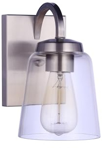 Craftmade 16306BNK1 Elsa Wall Sconce, 1-Light 60 Watts, Brushed Polished Nickel, Bulb(s) Not Included
