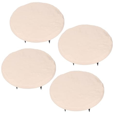 Fabater Trittsteine, 4 Stück, 39,9 cm, Runde Trittsteine ​​für Gehwege, Garten, Dekorative Gartensteine, Ideal für die Bereitstellung Einer Stabilen, Festen Trittfläche (Beige)