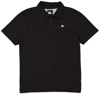 Quiksilver Top de Punto de Manga Corta MW Pique Polo Negro L