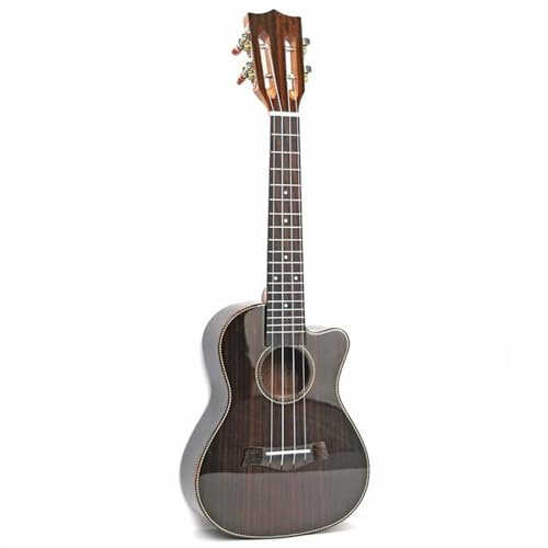POHTYIT Ukulele Anfänger Ukulele 23 26 Zoll Hochglanz Palisander Akustische Elektrische Konzert-Tenor-Gitarre Lichtkörper 4-saitige Ukulele-Gitarre(23 inches)