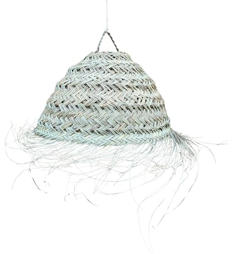 Suspension en paille tressee alpha marocaine decoration chill abat jour tendance