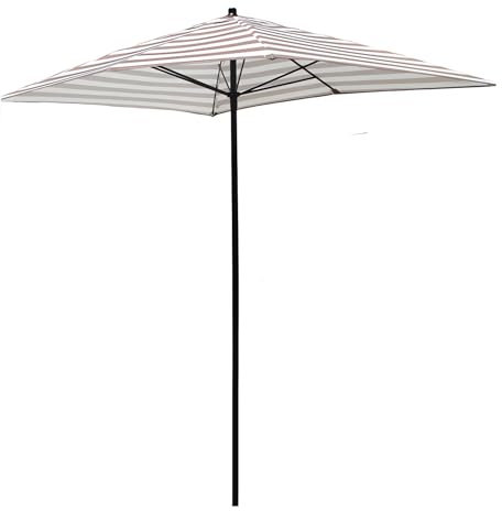 LYMGRZ Ombrellone da Giardino a Righe da 6,6x5 Piedi, ombrellone Rettangolare da Esterno, Parasole con 6 Stecche in Metallo per Balcone, terrazza, Piscina