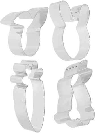 Cabilock 4 pezzi Coppapasta in Acciaio Inossidabile per Biscotti Pasquali Formine Pasqua Tema Uova e Decorazioni Festive Stampi Resistenti e Facili da Pulire per Dolci Fatti in Casa