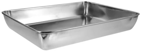 DIYEAH Bac de Bain pour Oiseaux en Métal Épais, Bassine de Nettoyage pour Perroquets et Pigeons, Taille 35x30 Cm, Accessoire pour Cage, Usage Domestique pour Petits Oiseaux