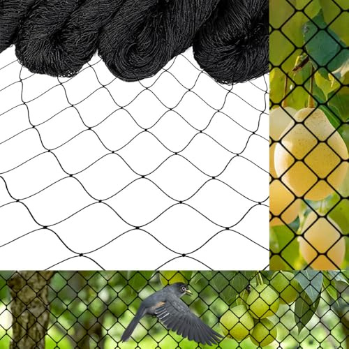 LYPPUL Filet Anti Oiseaux, 7.5x15m Filet Protection Oiseaux Noir, Filet Protection Oiseaux Anti Pigeon, Robuste Protection Utilisé pour Protéger Les Jardins, Les Plantes et Les Raisins du Préjudice