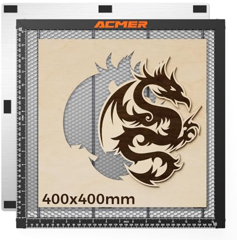 Honeycomb Table De Travail Pour Machine à Graver Laser, Table Laser En Nid D'Abeille 400x400 X22 Mm Double éChelle (Cm/Inch) Table Laser En Nid D'Abeille Compatible Avec DifféRentes Machines à Graver