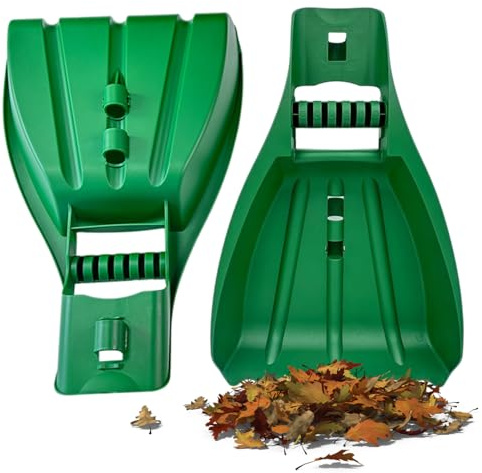 Rastrillos de mano para palas de hojas 2 unidades 20 x 13 x 3 pulgadas recolector de hojas con mango agarrador de plástico y metal seguro y que ahorra mano de obra para limpieza de jardines jardin