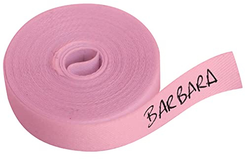 1 Iron-On Pink Fabric Tape. Writable Clothing Label Roll, 3m x 1cm. for Kids, School & Care Settings, Nursery