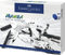 Faber-Castell 167152 - Penna a inchiostro Pitt artist pen Manga Advanced Set, 3 penne a inchiostro e accessori, 8 pezzi, 1 Unità (Confezione da 1)