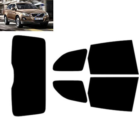 Passgenaue Tönungsfolie für-Volvo XC60 5-Türen 2008-2017 Heck/Seitenscheiben (05% Tiefschwarz)