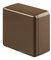 POLY POOL PP0219.3 Caja de Derivación Eléctrica de Pared Cuadrada para Canales 20x10mm, 20x15mm, 30x15mm, 40x20mm - Marrón - Made in Italy