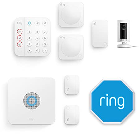 Ring Alarm 8 Piece Kit (2nd Generation) + Alarm Outdoor Siren and Indoor Cam by Amazon – home security system with optional Assisted Monitoring - No long-term commitments - Works with Alexa